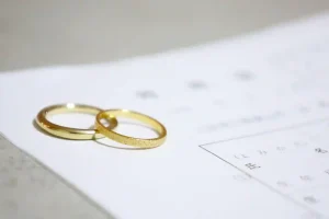 結婚届と指輪